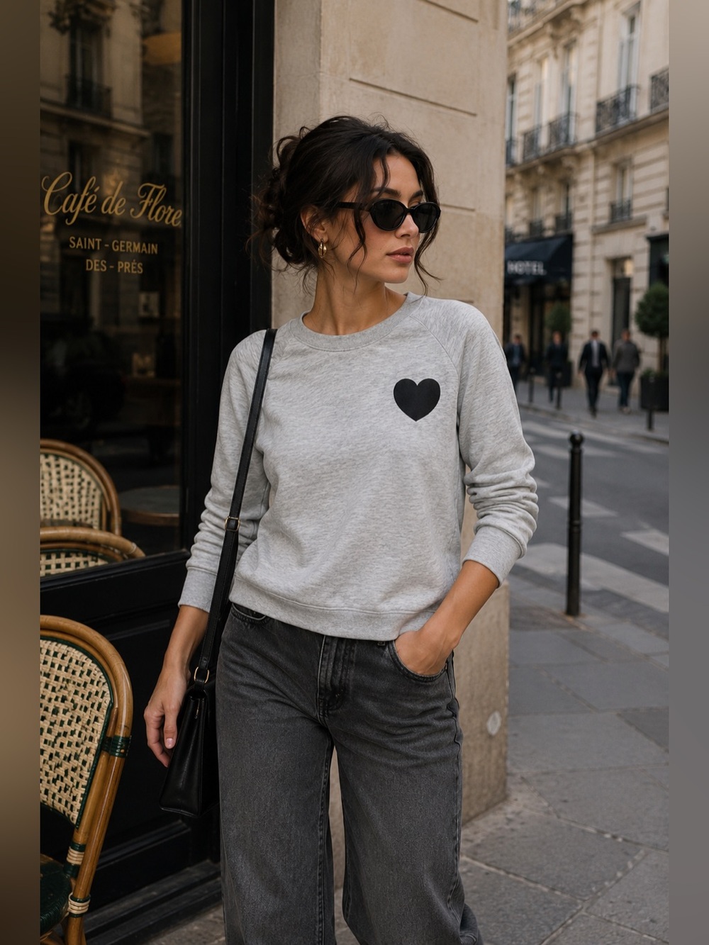Zoe Karssen WYWH 74 Sweatshirt Grey Heather Size L NWT